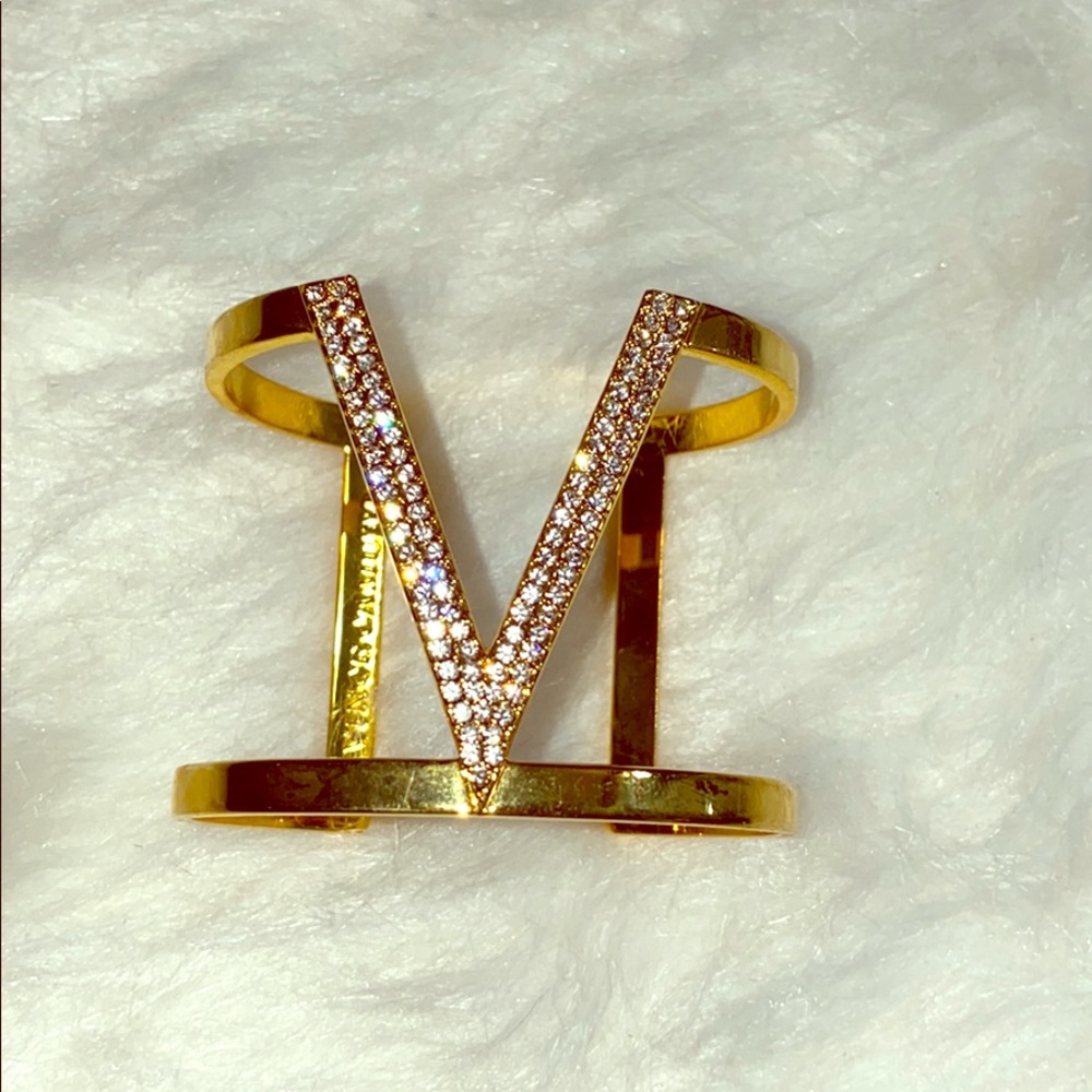 Vince camuto gold and rhinestone cuff